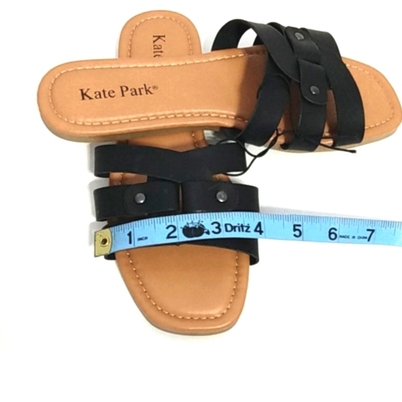 KATE PARK STRAPPY SLIP-ON FLAT SANDALS NWOT SIZE 6 - Picture 9 of 11